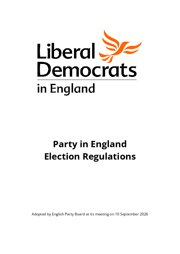 English Party Election Regulations